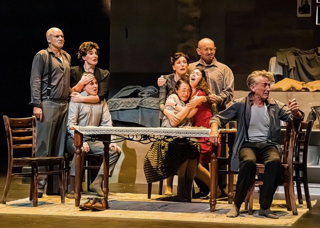 The families of the Secret Annex clinging together in fear