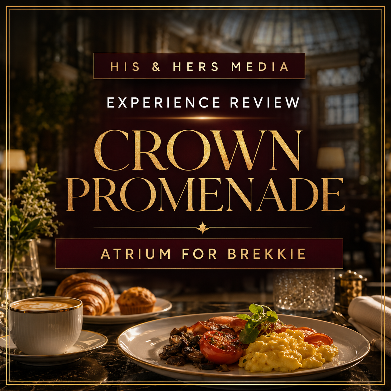 Crown Promenade Perth and the Atrium breakfast buffet — His & Hers Reviews experience artwork, Crown Perth, Burswood