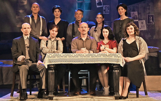 The full cast of The Diary of Anne Frank in ensemble portrait
